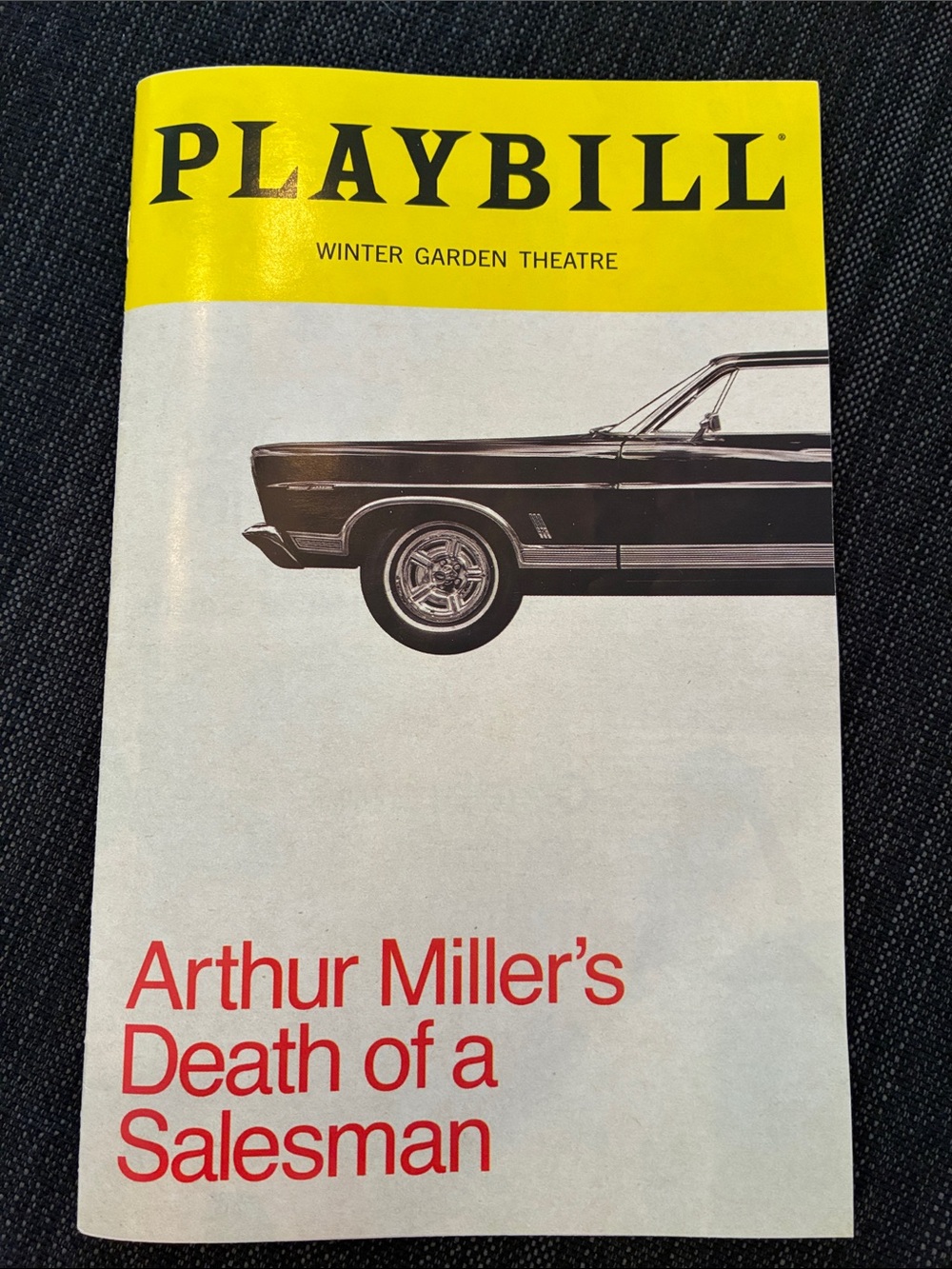 Playbill - Arthur Miller's Death of a Salesman with Nathan Lane Laurie Metcalf
